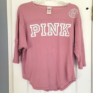 Victoria's Secret PINK Scoop Neck Quarter Sleeve Tee Size XS